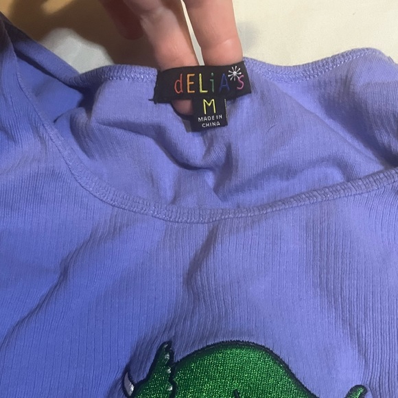 Dinosaur ribbed crop top - Picture 3 of 3